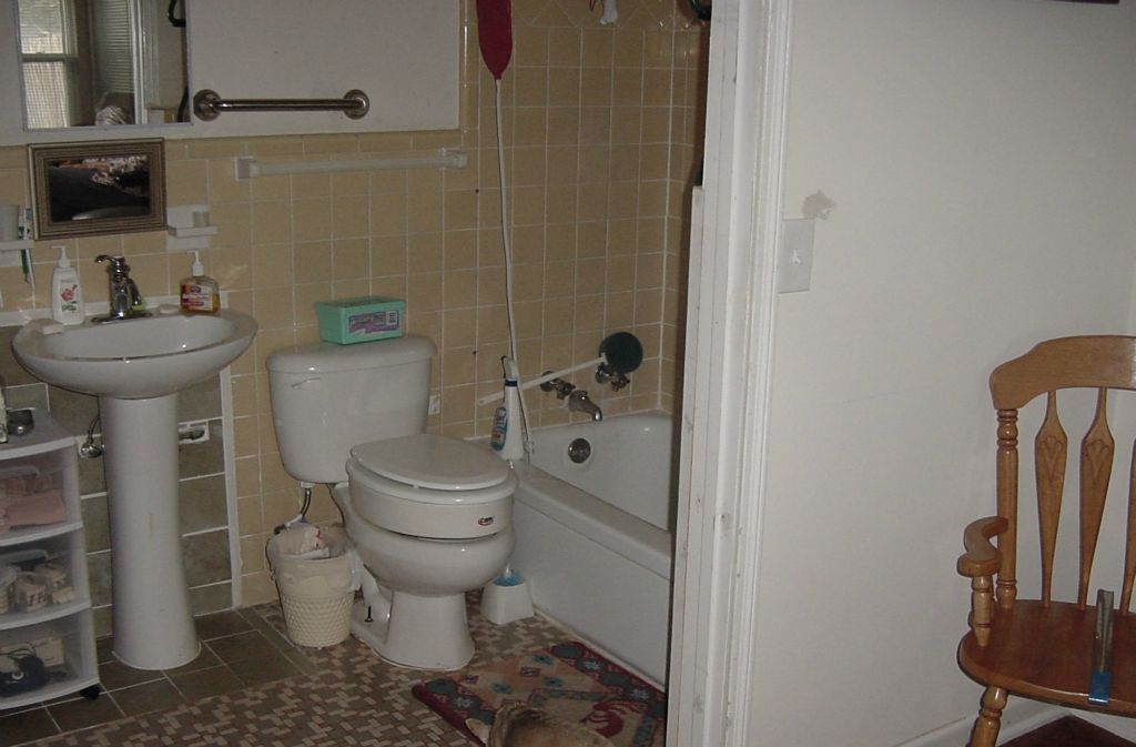 Existing bathroom was a small confined non handicap friendly area